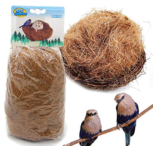 BPS 2 Pz Substrato Fibra Nido di Cocco Naturale per Uccello Terrario Tropicale Piccolo Animale Domestico 120g (1705: Fibra Nido di Cocco) BPS-1740*2
