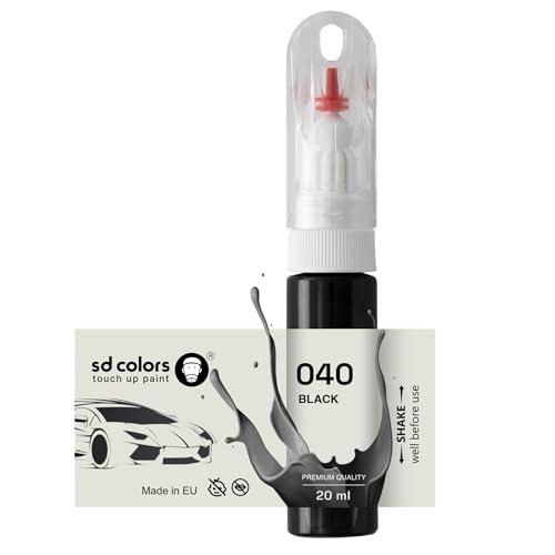 SD COLORS Black 040 - Pennello per ritocchi da 20 ML, per riparazione graffi (solo vernice)