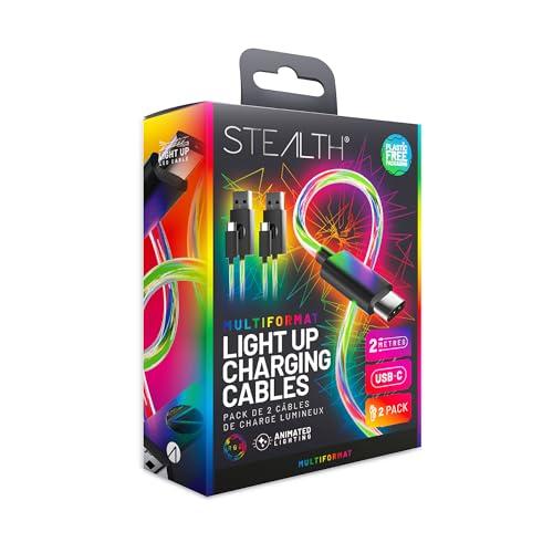 STEALTH 2m LED illuminano i cavi di gioco e ricarica, compatibili con PS5 e switch