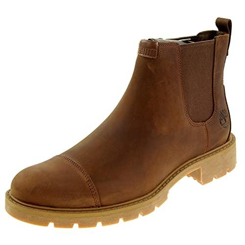 Timberland Elmhurst Chelsea Basic, Stivali Chelsea, Uomo, Saddle, 45 EU
