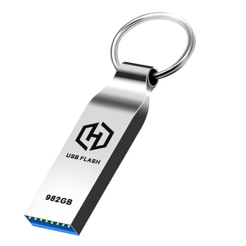 Jpnew Chiavetta USB 982GB-Alta Velocità Pen Drive 982GB Impermeabile Chiavette USB per PC/Laptop/Notebook/TV, con Portachiavi