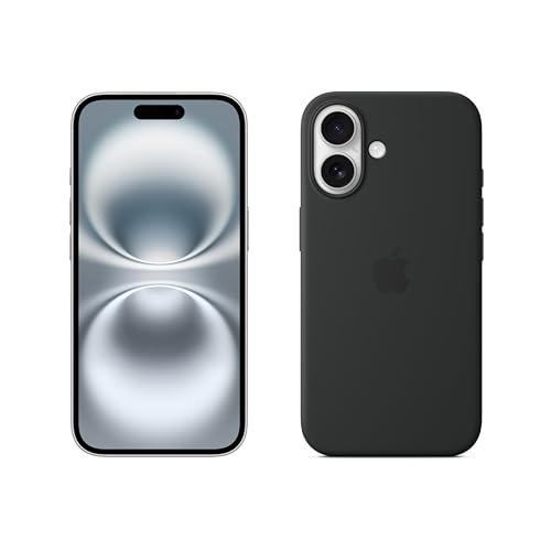 Apple iPhone 16 128 GB - Bianco + Custodia MagSafe in silicone - Nero