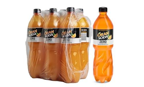 Oransoda Zero | Bevanda Gassata all'Arancia Senza Zuccheri, 6 Bottiglia da 100 cl PET, L'originale Aranciata Italiana con Succo di Arance Siciliane, Senza Coloranti