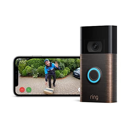 Ricondizionato Certificato|Ring Videocitofono a batteria(Video Doorbell 2ª gen)|Videocitofono con video in HD a 1080p,wifi,rilevazione avanzata del movimento,fai-da-te|Ring Home: 30 gg. prova gratuita