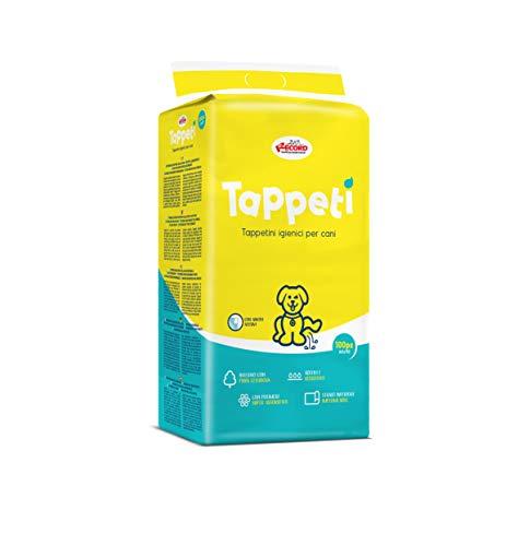 Record Tapiss Traverse Cani USA e Getta per Cani Unisex. Extra assorbenza. Tappetini igienici per Cani 60x90cm. Confezione 100 pz. Monouso, Antistrappo e Antiodore. per Cani di Taglia Media e Grande