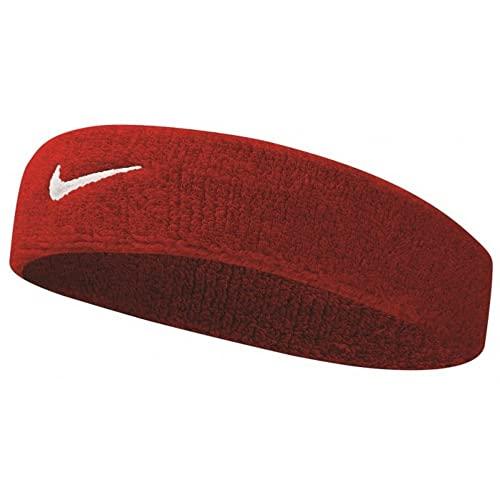 Nike Swoosh Head Bands Fascia, Unisex, Swoosh Headbands, Varsity Rosso/Bianco, Taglia Unica