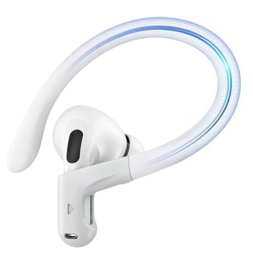 Gcioii Ganci auricolari in lega di titanio di memoria compatibili con Airpods Pro 2 &1, compatibili con Airpods 3, Accessori sportivi antiscivolo Ganci auricolari (bianco)