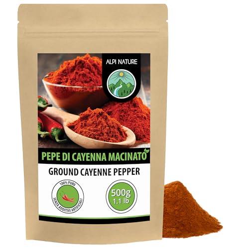 Alpi Nature Pepe di Cayenna in Polvere 500g, Cayenne Pepper Powder, Polvere Piccante