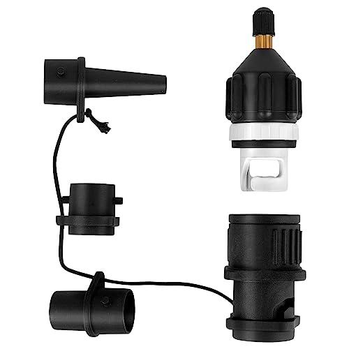 Adattatore Pompa SUP ‎CTDMJ Accessorio per Pompa per Kayak Convertitore Pompa Aria Adattatore di Gonfiaggio con 4 Ugelli Valvola Aria per Canoa Gonfiabile, Stand up Paddle Board, Letto Gonfiabile