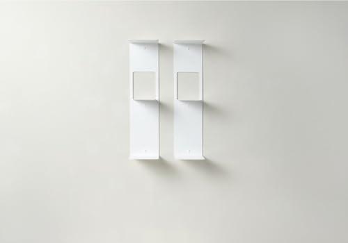 TEEbooks – 2 Mensole da Parete Verticali per Libri 60 cm | Design Invisibile e Minimalista | Porta Libri | Made in Italy | Acciaio di Qualità | Facile Fissaggio a Parete
