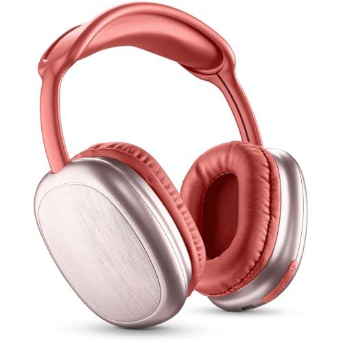 Music Sound | Cuffie MAXI2 | Wireless Around Ear Bluetooth 5.0 - Microfono Integrato - Comandi sul Padiglione e Archetto Regolabile, Colore Rosso