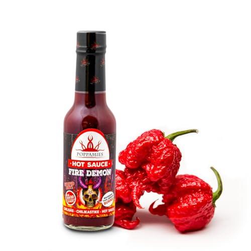 Poppamies Salsa di peperoncino Fire Demon - Senza glutine, Senza lattosio, Vegan - Piccantezza: 11/10 150ml
