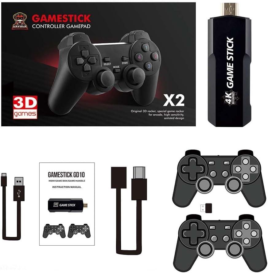 Console di giochi retrò da 128 GB con 38.000 giochi integrati, controller wireless, uscita HDMI per TV, game stick 4K ×2, regalo per bambini e adulti