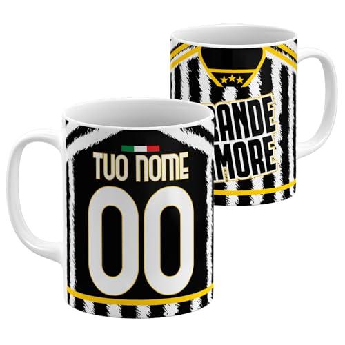 StudioPixelStore Tazza Personalizzata – Idea Regali Personalizzati – Mug Personalizzabile con Squadre del Campionato Italiano – Tazze in Ceramica per la Colazione – (Tifosi Juventini2)