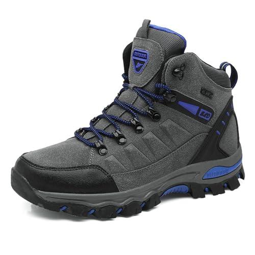 WOWEI Scarpe da Escursionismo Arrampicata Sportive All'aperto Traspiranti Trekking Sneakers da Donna Uomo,8019 Grigio,43 EU