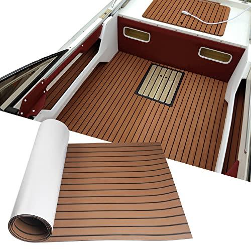 SenMore Eva Tappetino Antiscivolo per Barca, Navi e Marittimi, Tappetino Antiscivolo in Teak Artificiale può Essere Utilizzato per la Decorazione di Yacht