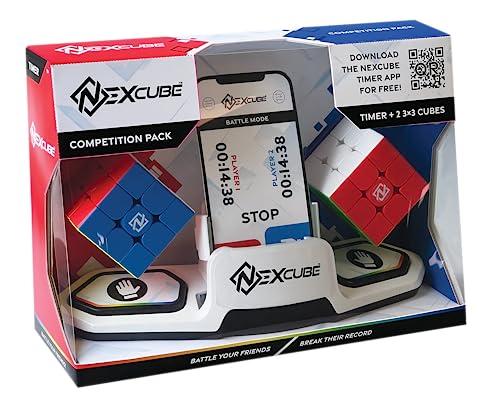 Nexcube Competition Pack, Cubo 3x3 per Speedcuber con Timer e Applicazione, Sfida gli Amici, dagli 8 anni in su, 2 Giocatori