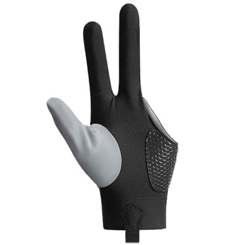 VPOUERY Guanto da Biliardo Sinistro Con 3 Dita - Comodo, Antiscivolo per Allenamento in Piscina