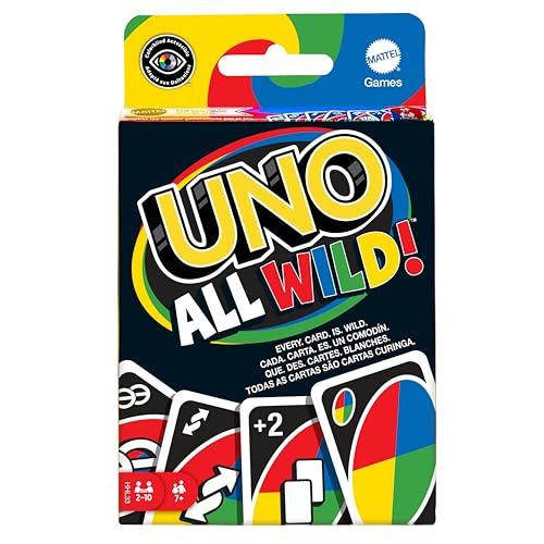 Mattel Games-UNO All Wild, Gioco di Carte per Famiglie e Bambini 7+ Anni, HHL33
