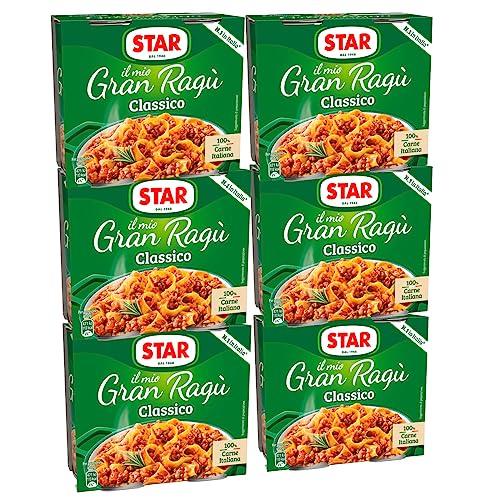 Star Il Mio Gran Ragù Classico Sugo Pronto con Pomodoro Carne Italiana e Verdure Fresche Conserva Senza Glutine - 12 Lattine da 180g