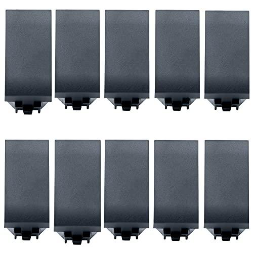 Bratek 10 Pezzi Tappo Copriforo Falso Polo Compatibile con Bticino Living Nero,Frutti Elettrici Ideali per Placche Bticino Living International, Alta Qualità (10 Pz Copriforo Falso Polo)