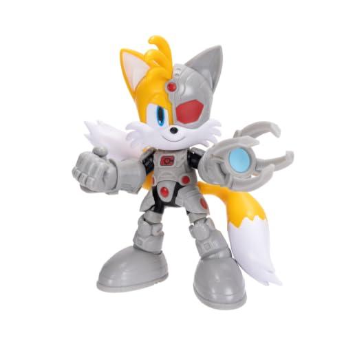 DC X Sonic Action Figure di Tails nei panni di Cyborg 13cm, Licenziata Ufficialmente da Jakks Pacific, Altamente Articolata e dal Design Dettagliato, Confezione da Collezione