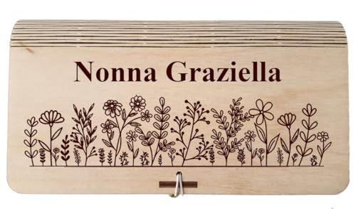 Custodia per Occhiali Personalizzata in Legno, Cofanetto Portaocchiali, Idea Regalo Festa dei Nonni - scatolina in legno nonno o nonna - personalizzala come vuoi