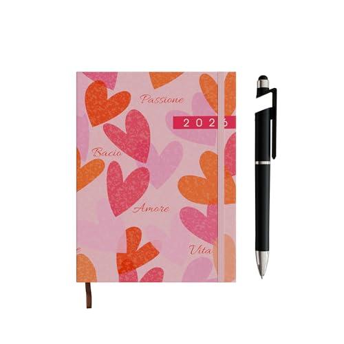 ICE TOYS Agenda 2026 12 mesi formato A6 in italiano con la penna adatto regalare compleanno natale (2026-12, A6)