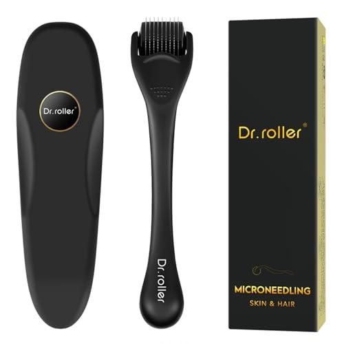 Dr.roller Derma Roller 0,5 mm, Derma Roller Capelli Viso Uomo e Donna, Microneedle Viso Capelli, Derma Roller Beard Roller 540 Ago di Titanio