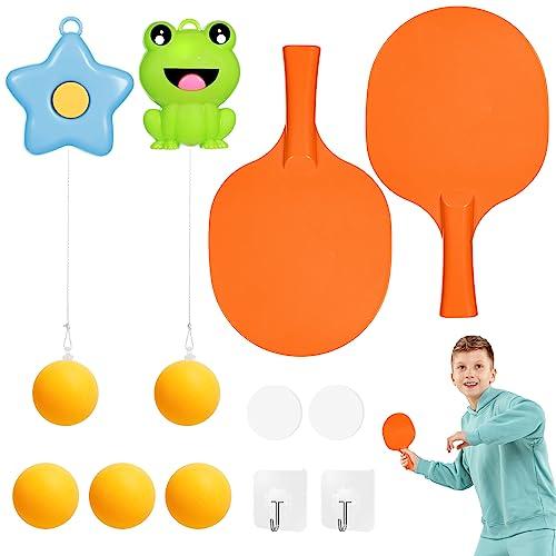Flintronic Set di Allenatore da Ping Pong, Allenatore di Ping Pong Appeso Regolabile per Bambini, Giocattolo per la Coordinazione Occhio della Mano, Regalo per Bambini