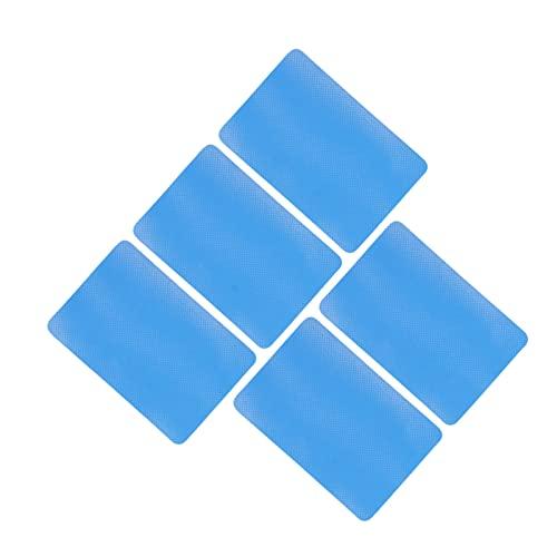 SPYMINNPOO Toppa di Riparazione per Gommone da 5 Pezzi, Toppa di Riparazione per Kayak Impermeabile per la Prevenzione delle Perdite d'Aria in PVC per Kit di Riparazione della Barca (Blu)