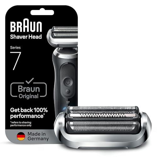 Braun 70S Testina di Ricambio ORIGINALE per Rasoio Elettrico Barba - Compatibile Con i Rasoi Series 7, per una Rasatura Ottima Ogni Giorno, Argento