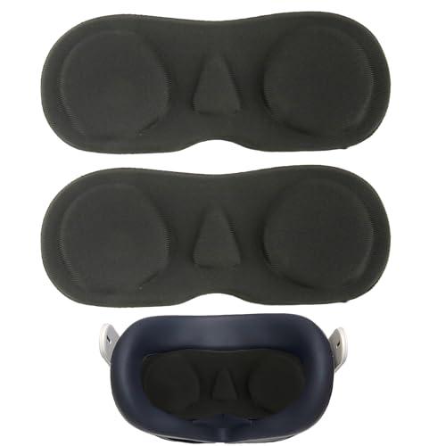 2 PCS Copriobiettivo Protettivo Lente VR Cuffia, Accessori compatibile con Pico 4, Meta Quest 3, Quest 2, Oculus Rift S e Valve Index, Nero, Schiuma di Qualità Premium, Vestibilità Perfetta