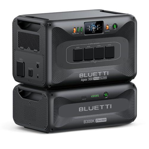 BLUETTI Apex 300 & B300K Generatore Solare (2025 Nuovo), 5529,6Wh Batteria LFP di Backup con 4 Uscite CA da 3840W (7680W Picco), Energia Modulare per Casa, Camper ed Emergenze