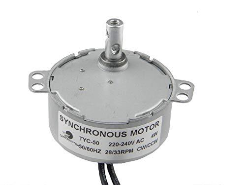 CHANCS Motoriduttore elettrico TYC-50 motore sincrono AC 220V 28/33RPM CW/CCW Motore del giradischi Motore elettrico sincrono