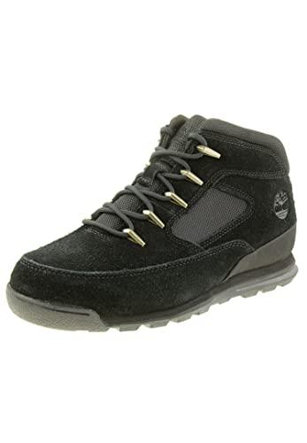 Timberland Euro Rock Heritage L/F, Stivali Uomo, Black Suede, 45 EU