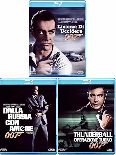 007 James Bond Collection – 3 Film in Blu-ray | Licenza di Uccidere, Dalla Russia con Amore, Thunderball | Edizione 007 con Sean Connery