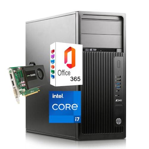 HP Workstation Z240 PC RICONDIZIONATO, Processore core i7-6700K, Memoria Ram 64GB, Disco 1500 GB (1000 SSD + 512 HDD), SCHEDA VIDEO NVIDIA QUADRO K2000 2GB DDR5, WIN 11 PRO + OFFICE 365