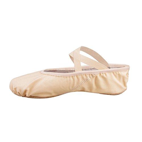 Bezioner-Shop Nero e Rosa Chiaro Balletto Scarpe di Tela Split Pantofole Sole di Danza (VI Consigliamo di Scegliere Una Taglia più Grande la Dimensione Normale di Scarpe) (31, Rosa)