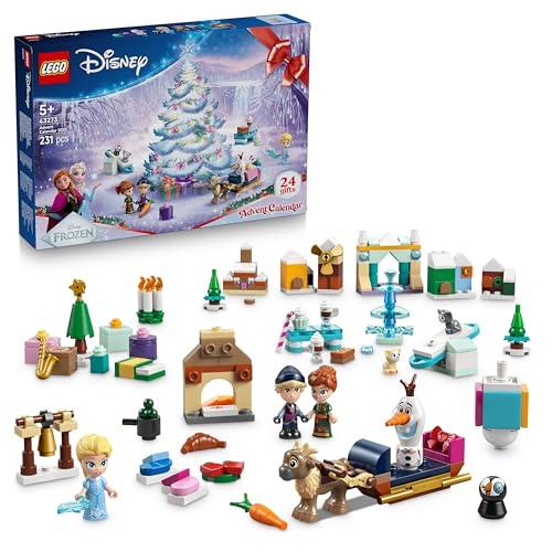 LEGO | Disney Frozen Calendario dell'Avvento 2025 - Gioco da Principessa da Costruire per Bambine e Bambini da 5 Anni - 24 Sorprese Natalizie come le Mini Bamboline di Anna e Elsa - Idea Regalo 43273