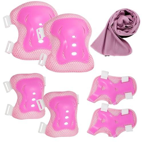 BDSHUNBF Protezioni Skateboard Bambino, Set di Protezioni per Bambini, Protezioni Pattini Ginocchiere Gomitiere, Regolabile Ginocchiere Gomitiere per Skateboard Bicicletta Pattinaggio Monopattino