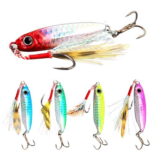 Affondamento Esche da Pesca, WASAGA 5 pz 7g/10g/15g/20g/25g/30g Metallo Duro Spinner Esche Pesce Maschere per Trota Pesce Persico Salmone Bass Pike (20g)