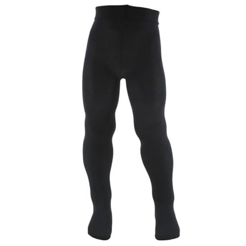 AQUILONE Collant Micro 50 Denari, Calzamaglia Bambina a Tinta Unita in Morbida Microfibra Elasticizzata e Coprente - Made in Italy - 1 Paio (Nero, 2)