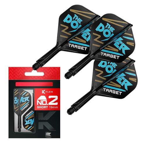 Target Darts Phil Taylor K Flex Voli e Sistema di Alberi, No.2 | Confezione da 3 Aste Kflex All In One, Player Edition Freccette Accessori | Asta per Freccette K-Flex - Corto (19mm)