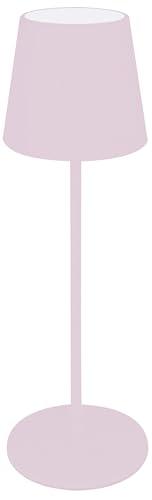 Majestic AGATA - Lampada da tavolo LED senza fili ricaricabile, Lunga durata, Dimmer Touch, Luce Calda-Naturale-Fredda, per interni ed esterni IP54, H37cm, ROSA PASTELLO