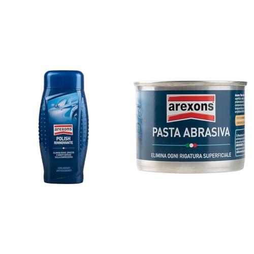 AREXONS POLISH RINNOVANTE 500 ml, rimuovi graffi, opacità e righe della carrozzeria & PASTA ABRASIVA 150 ml Pasta abrasiva elimina graffi per manutenzione auto