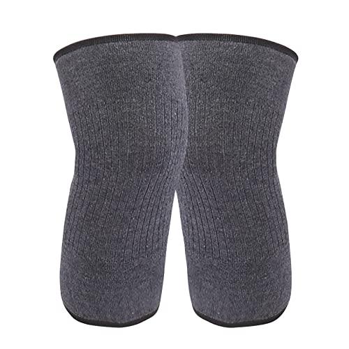 Ginocchiere Termiche Invernali in Cashmere Ginocchiere Invernali in lana per Adulti Ginocchiere in Lana Invernale Ginocchiere Ispessite Ginocchiere Anti-freddo per Sci, Ciclismo, Corsa (Grigio)
