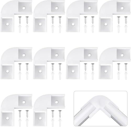 HOMMAND Connettore Angolare per Profilo Alluminio Forma di U 10 Pezzi, Profilo Angolare a 90 Gradi, Connettore Profilo Angolare Alluminio 90 Gradi per Strisce LED