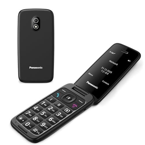 Panasonic KX-TU410 Telefono Cellulare 4G a Conchiglia 2,4 Pollici, Tasto SOS, Bluetooth 5.0, HAC, Vivavoce, IP44, Nero