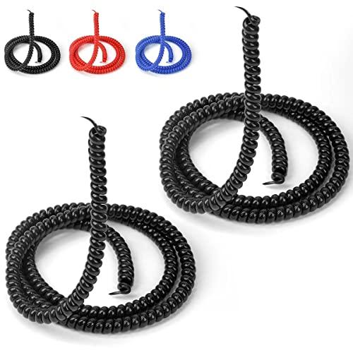 Natcoo 2 x 100 cm Cavo di Protezione a Spirale per Monopattino per Xiaomi M365/Pro/1S/Essential/Pro2/Mi3, Accessori per Ninebot G30 Scooter (2 Pezzi/Nero)